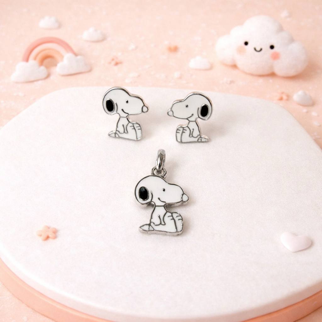 Cute Cartoon Puppy Pendant Set for Kids