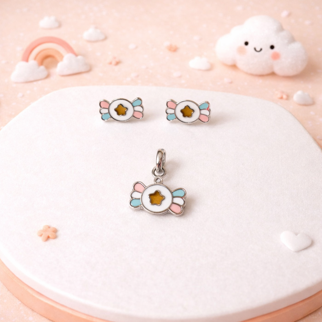 Cute Candy Charm Pendant Set for Kids
