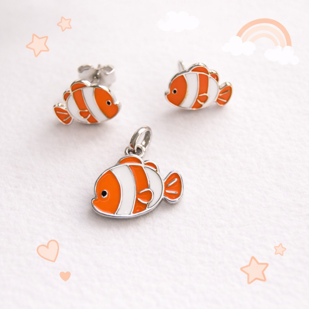Cute Clownfish Pendant Set for Kids