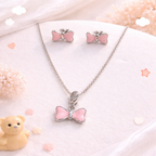 Cute Bow Pendant Set for Kids