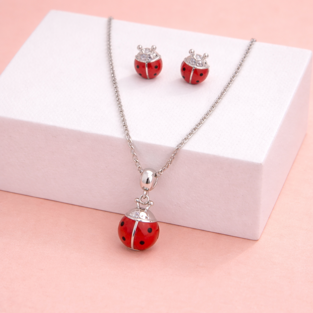 Cute Ladybug Pendant Set for Kids