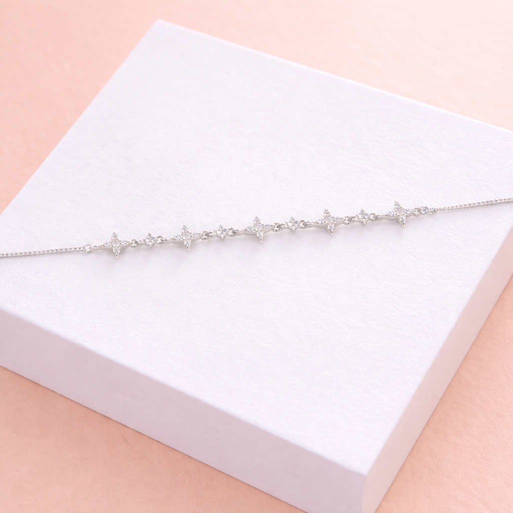 Silver Star Crystal Bracelet