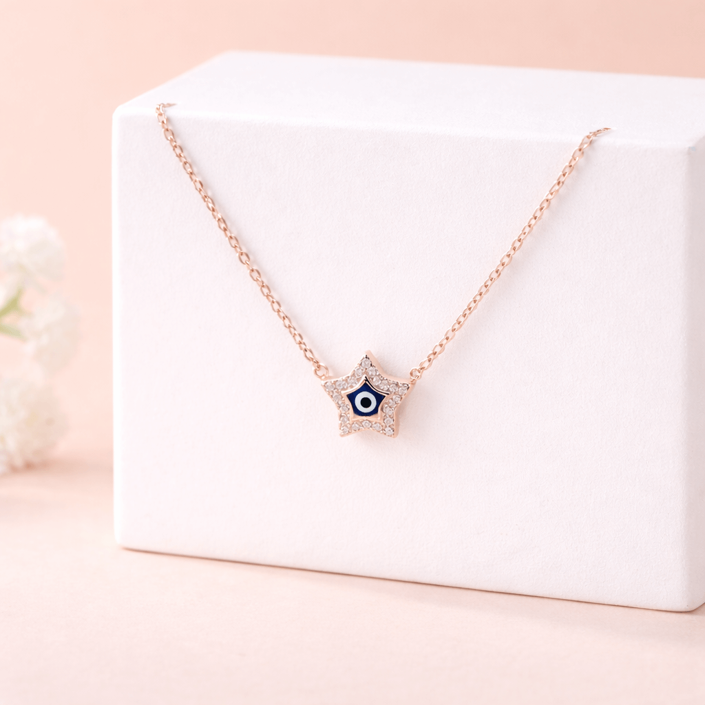 Star Evil Eye Pendant Necklace