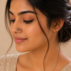 Silver Sunburst Floral Piercing Nose Pin