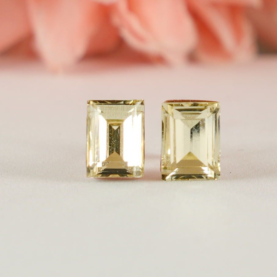 Yellow Solitaire Stud Earrings