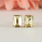 Yellow Solitaire Stud Earrings