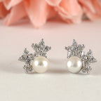 Star Cluster Pearl Stud Earrings