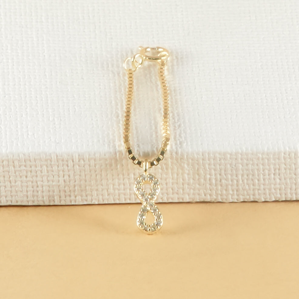 925 Silver Gold-Plated Infinity Watch Charm