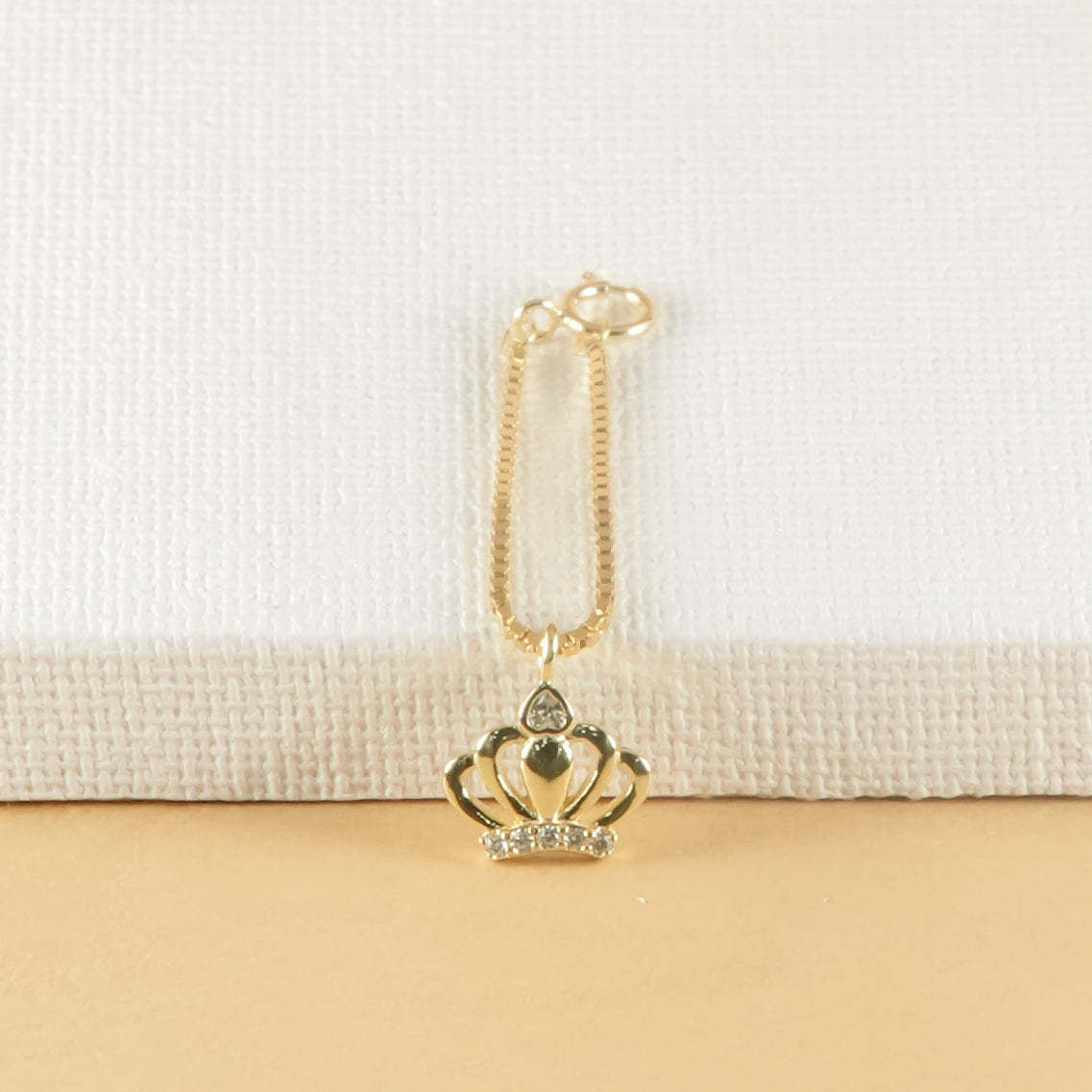 925 Silver Gold-Plated Crown Watch Charm