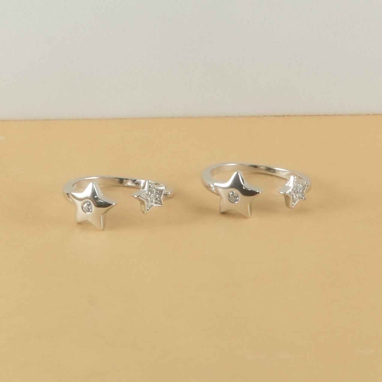 925 Silver Twinkling Star Adjustable Toe Rings