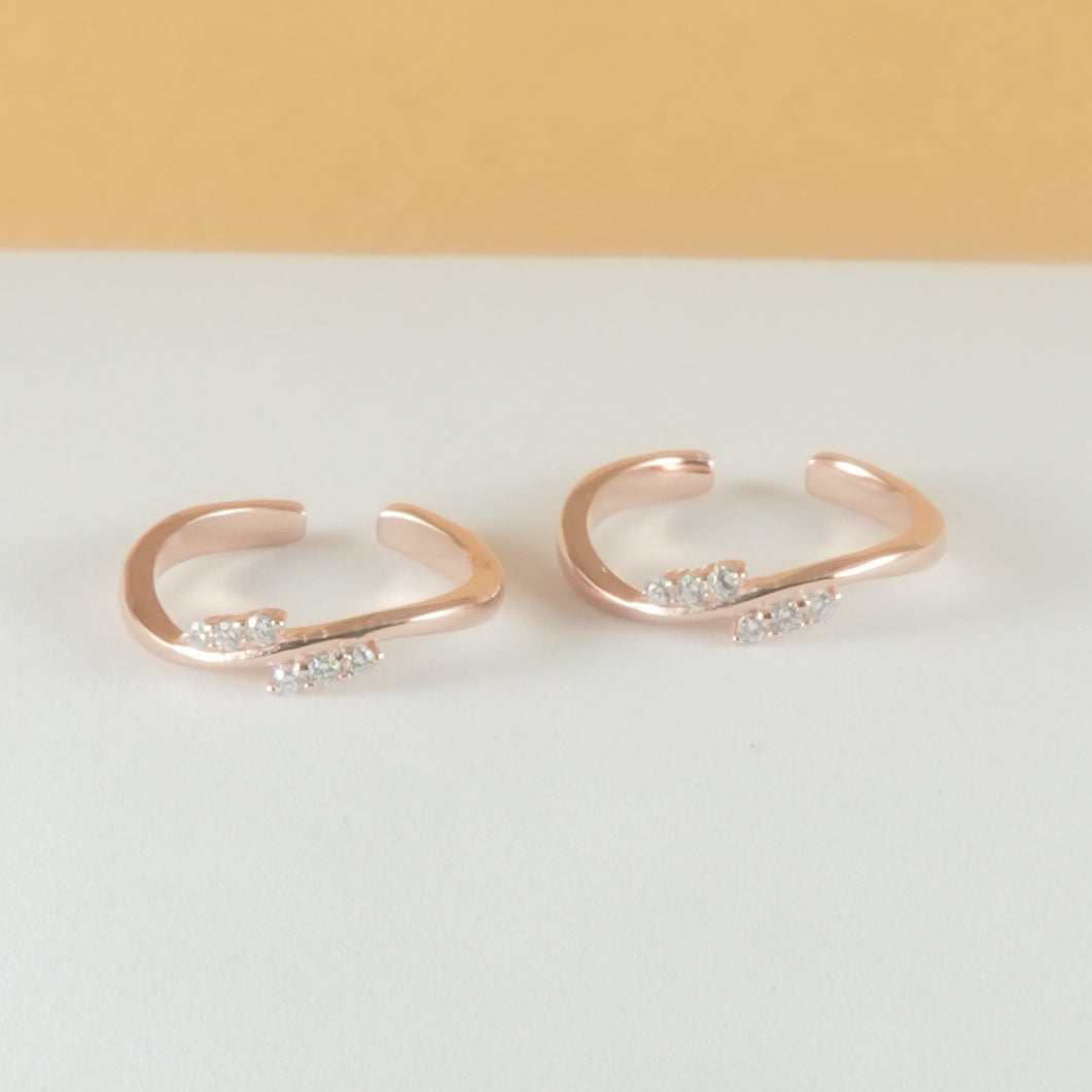 Minimal Curve Adjustable Toe Rings