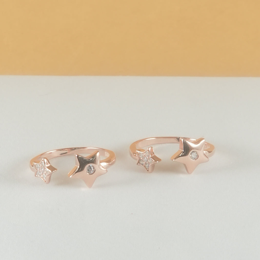 Twin Star Adjustable Toe Rings
