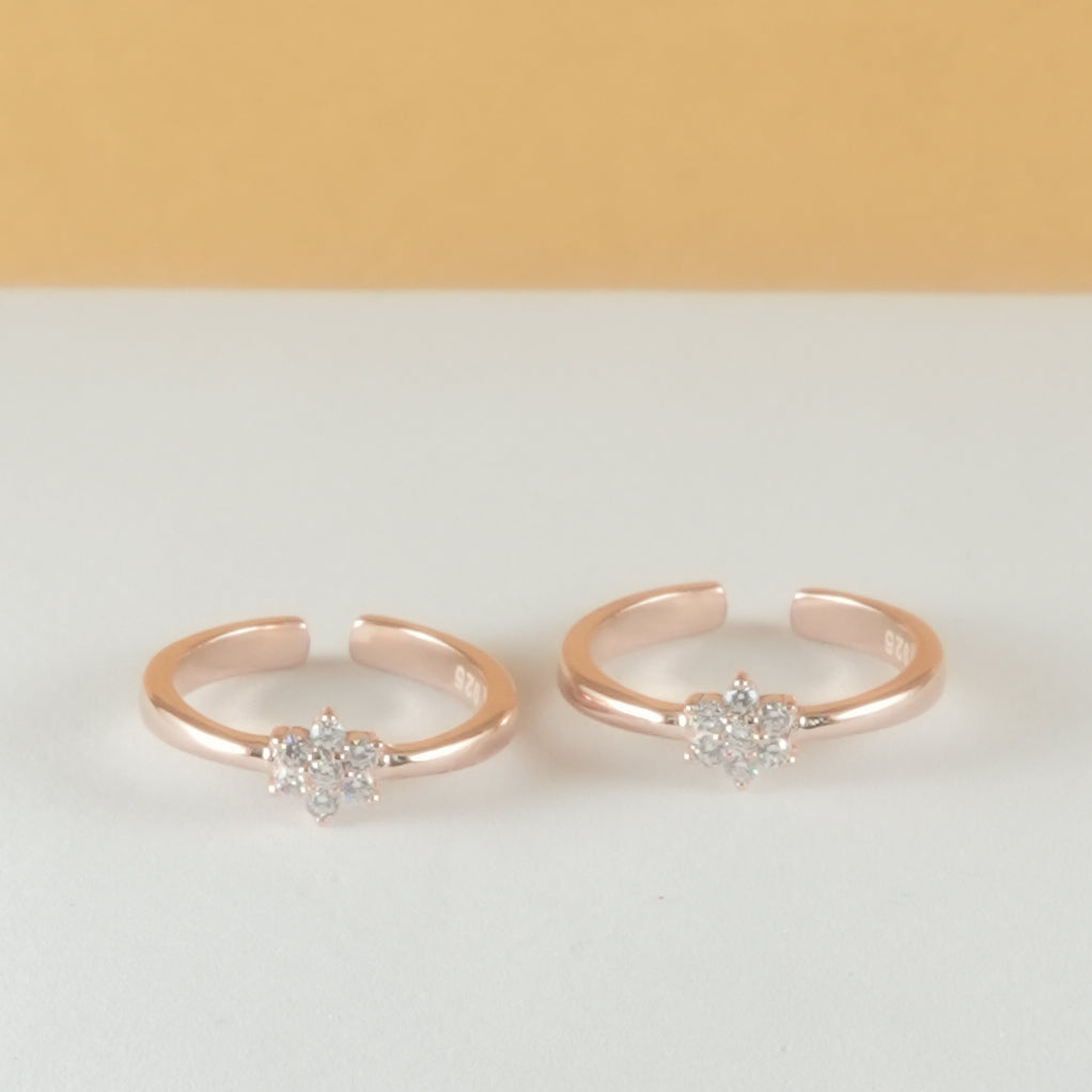 Petal Bloom Adjustable Toe Rings