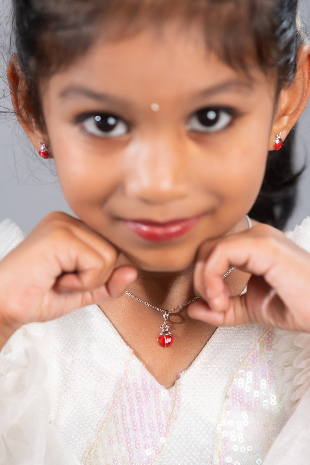 Cute Ladybug Pendant Set for Kids