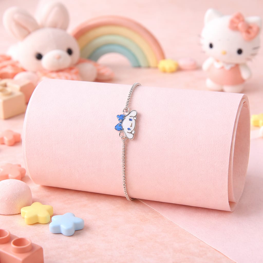 Silver Kids Cartoon Charm Bracelet