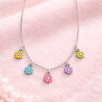 Cute Floral Charm Necklace for Kids