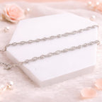 Elegant Silver Infinity Link Anklets