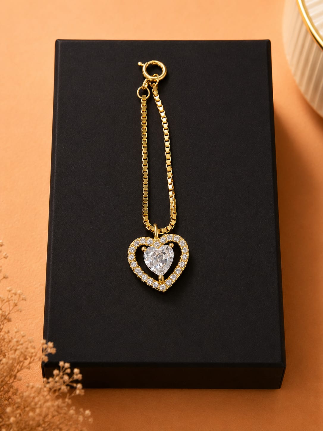 Sparkling Heart Watch Charm