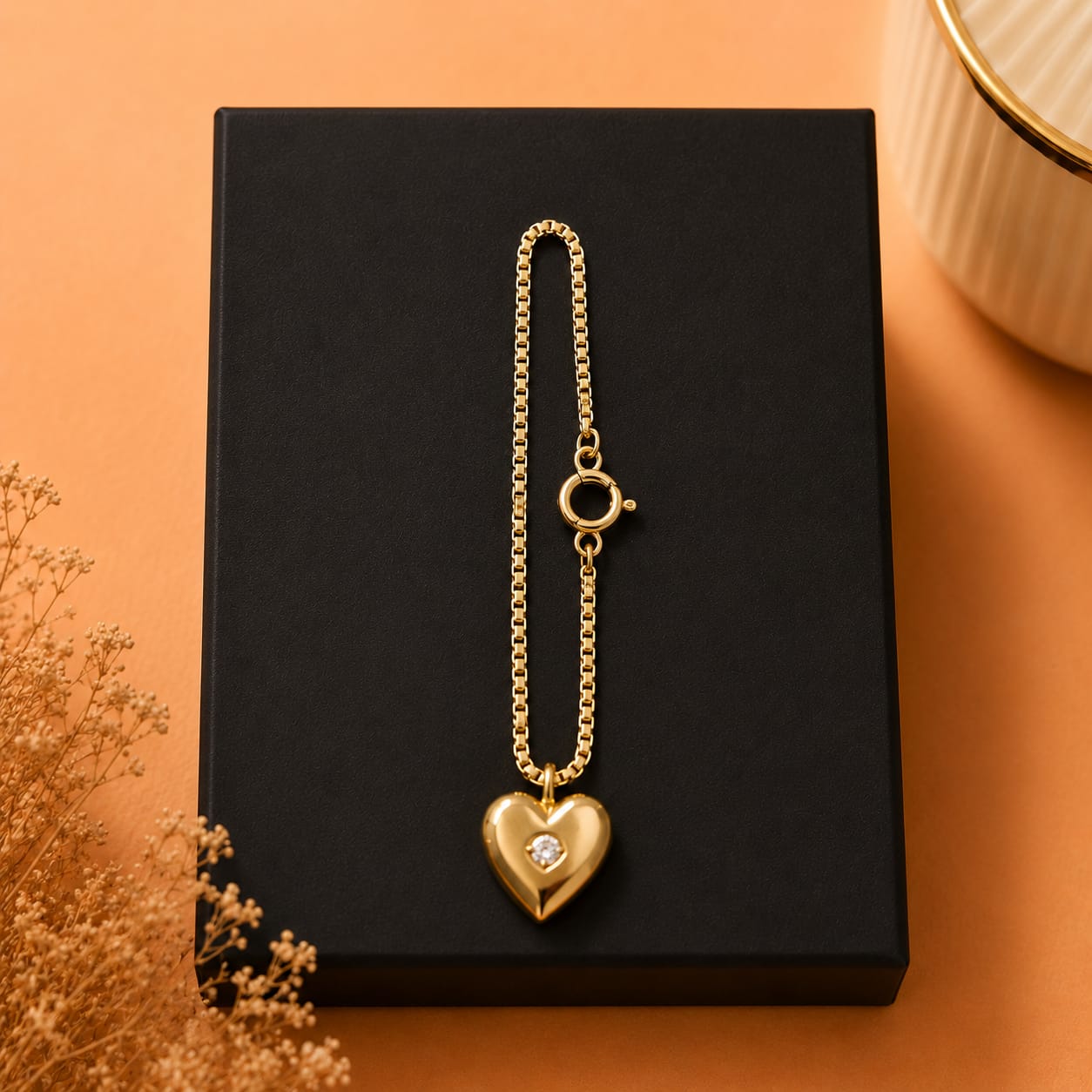 Minimal Heart Glow Watch Charm