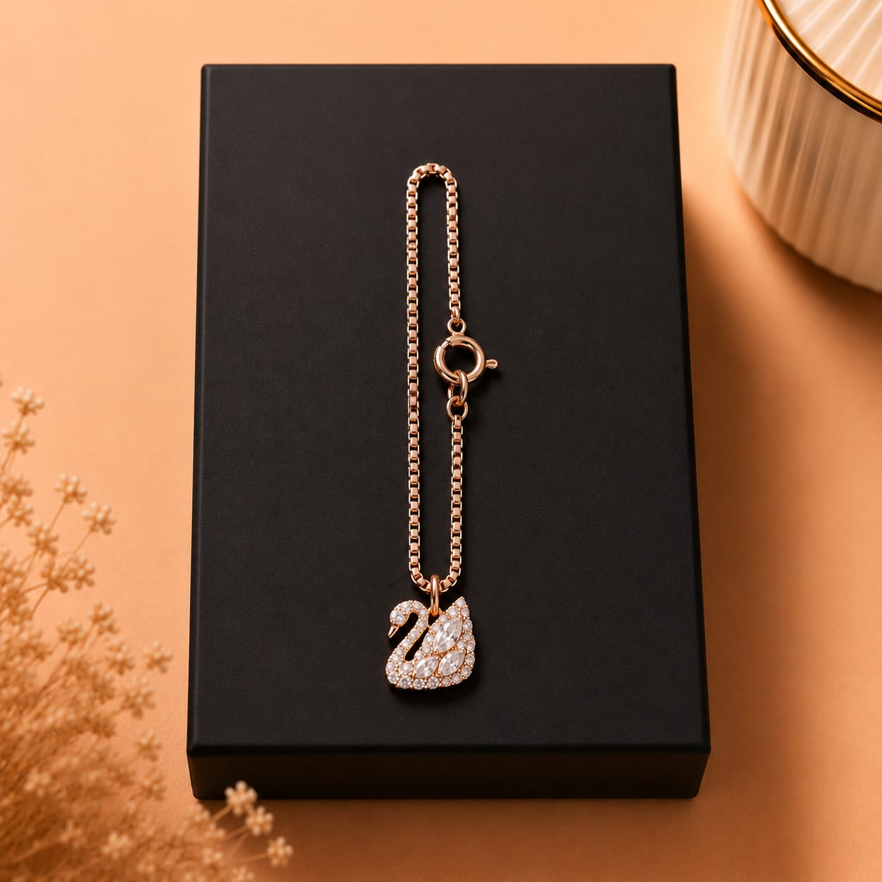 Graceful Swan Sparkle Watch Charm