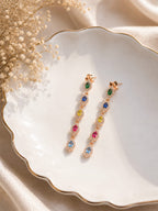 Multicolor Gemstone Drop Earrings