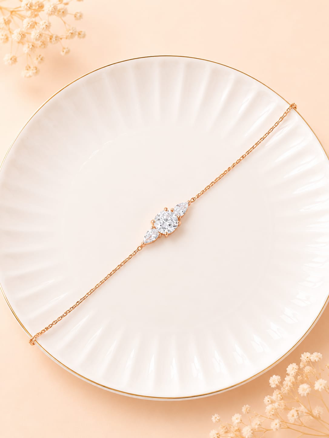 Aura Solitaire Trio Bracelet