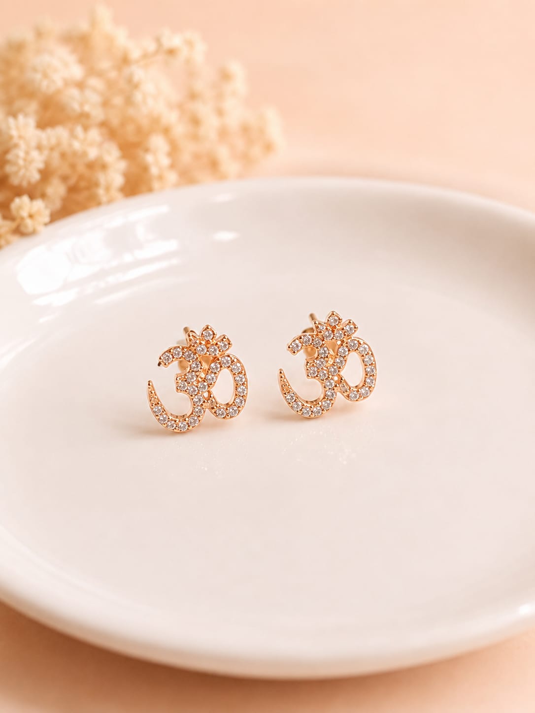 Divine Om Spark Stud Earrings