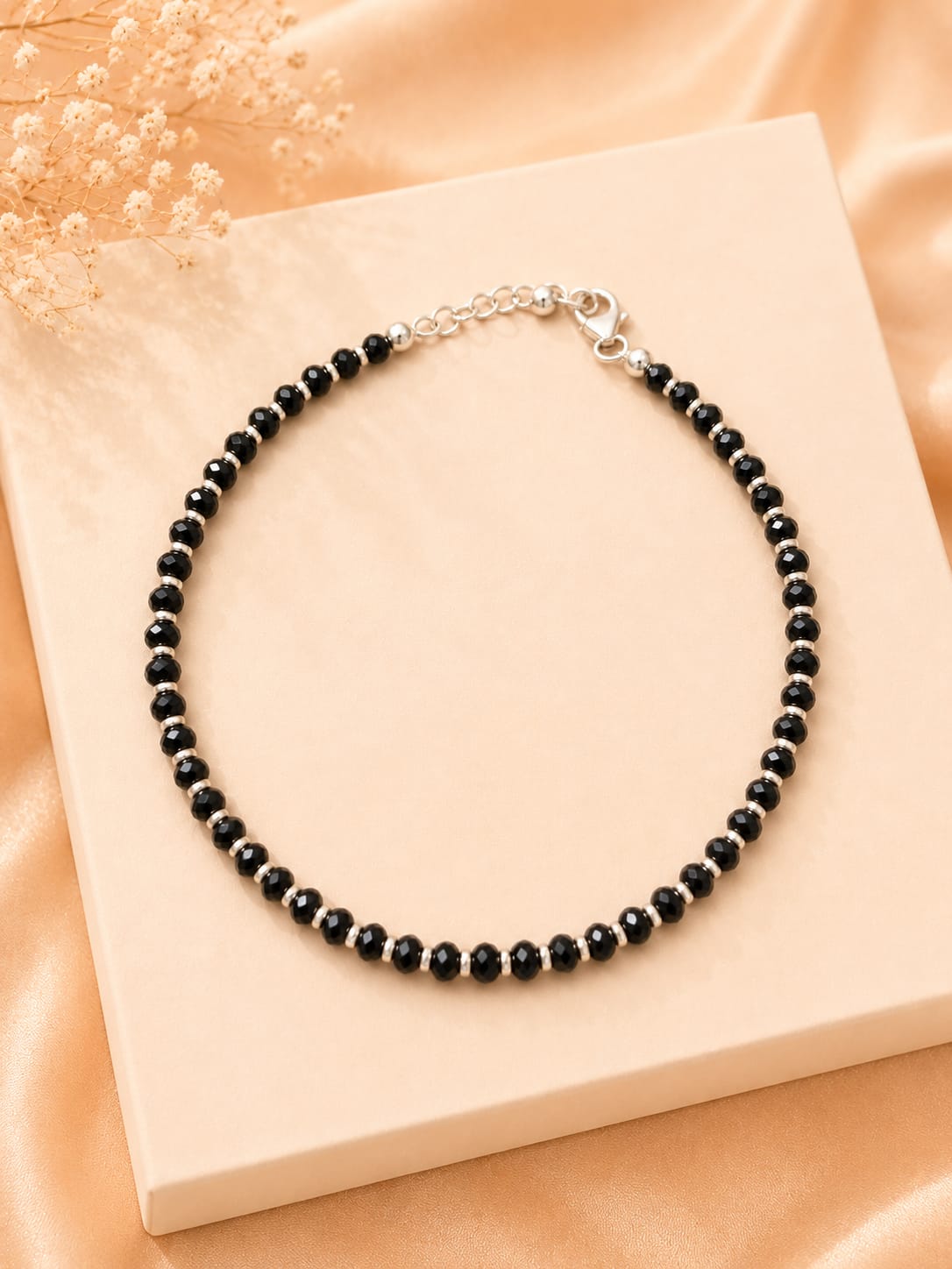 Black Nazar Classic Silver Anklet
