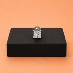 Radiant Princess Cut Solitaire Stud Earrings (Single / Pair)