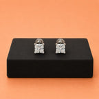 Radiant Princess Cut Solitaire Stud Earrings (Single / Pair)