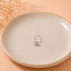 Silver Twisted Halo Stone Piercing Nose Pin