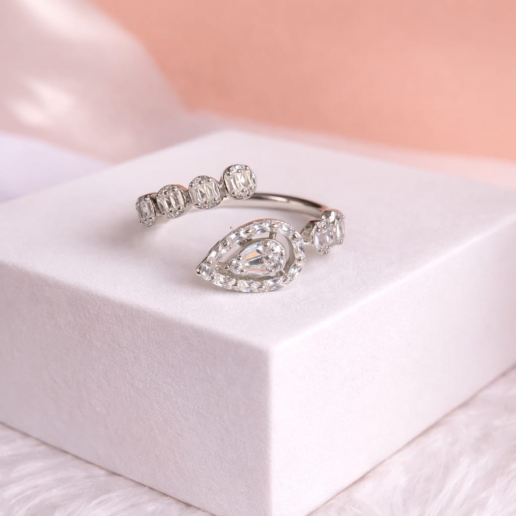 Dual Design Adjustable Statement Ring for Women