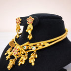 Gold-Tone Traditional Peacock Design Necklace Set