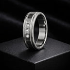 Classic Silver Crystal Trio Band Ring