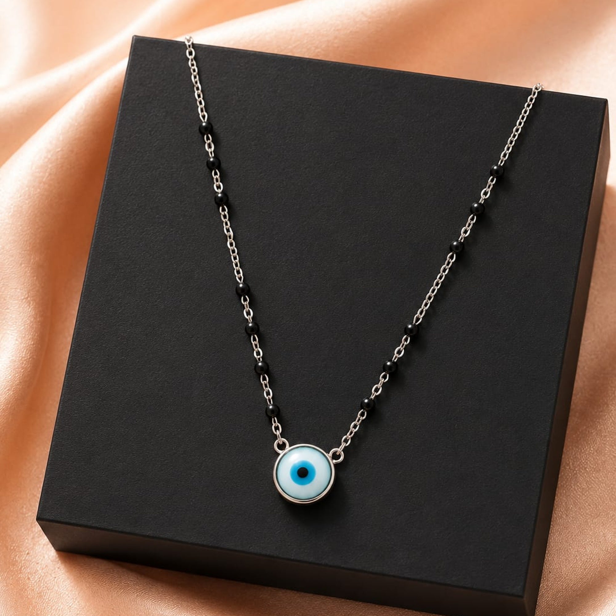 Evil Eye Black Beads Chain